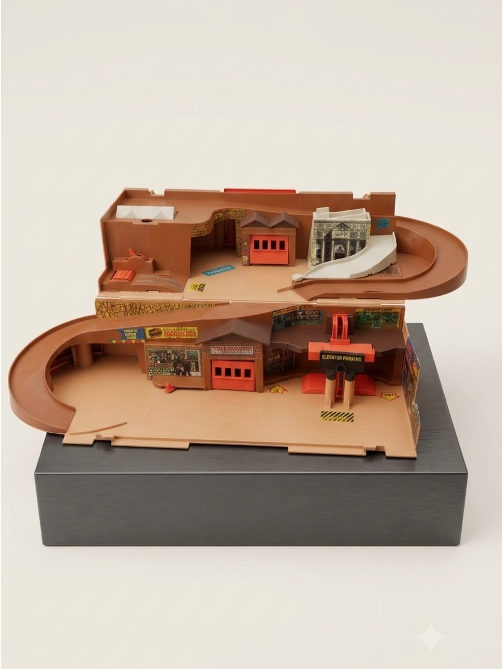 Vintage Mattel Hot Wheels Sto & Go City Playset | Foldable Garage Diorama